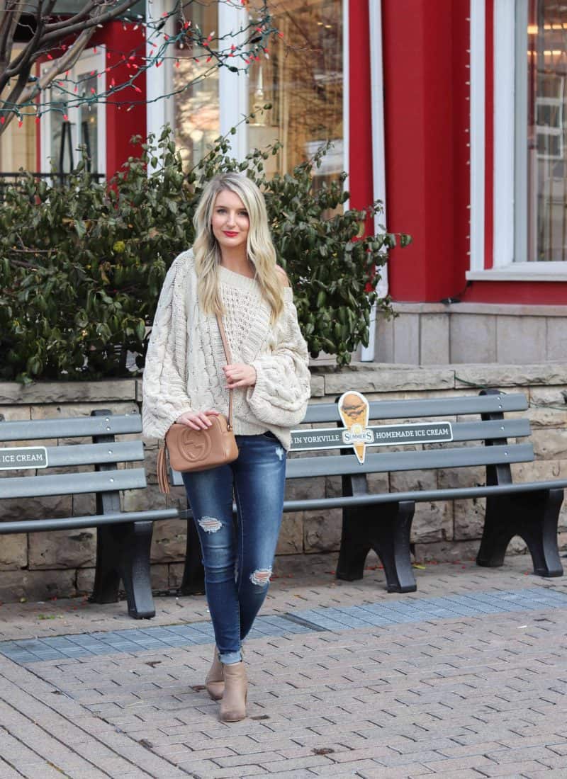 Express White off the shoulder sweater