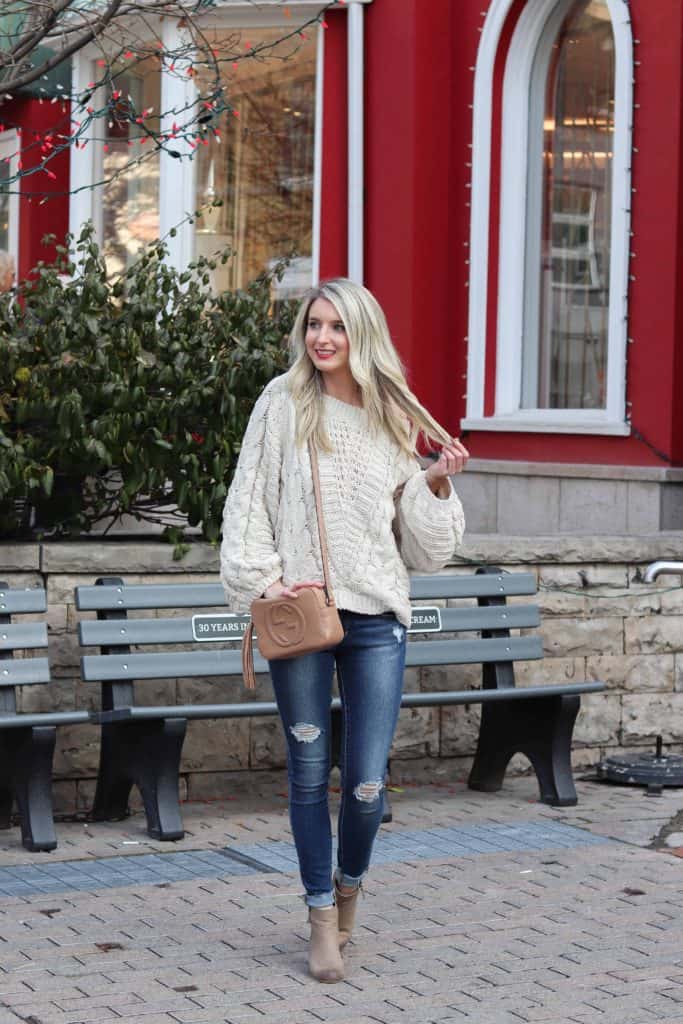 Express White off the shoulder sweater