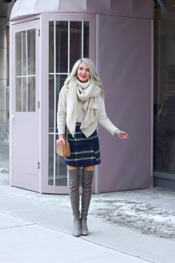 Winter Outfit featuring Plaid Skirt