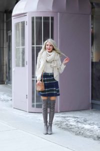 Winter Outfit featuring Plaid Skirt