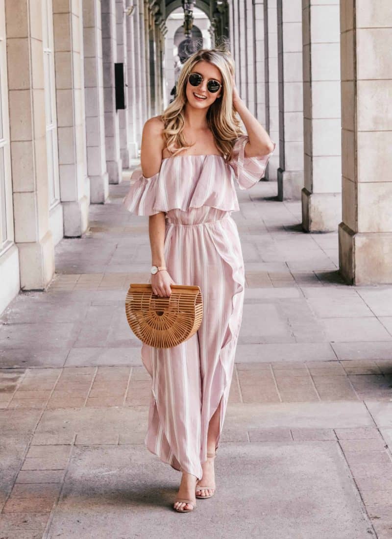 Pink Striped Jumpsuit