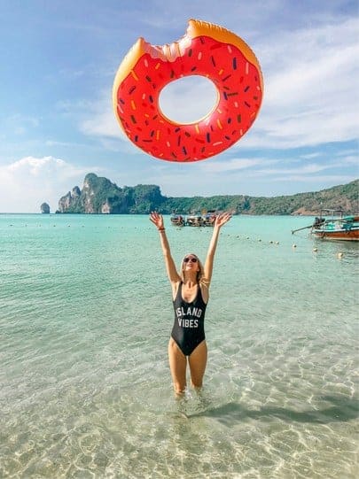 donut floaty and island vibes swimsuit