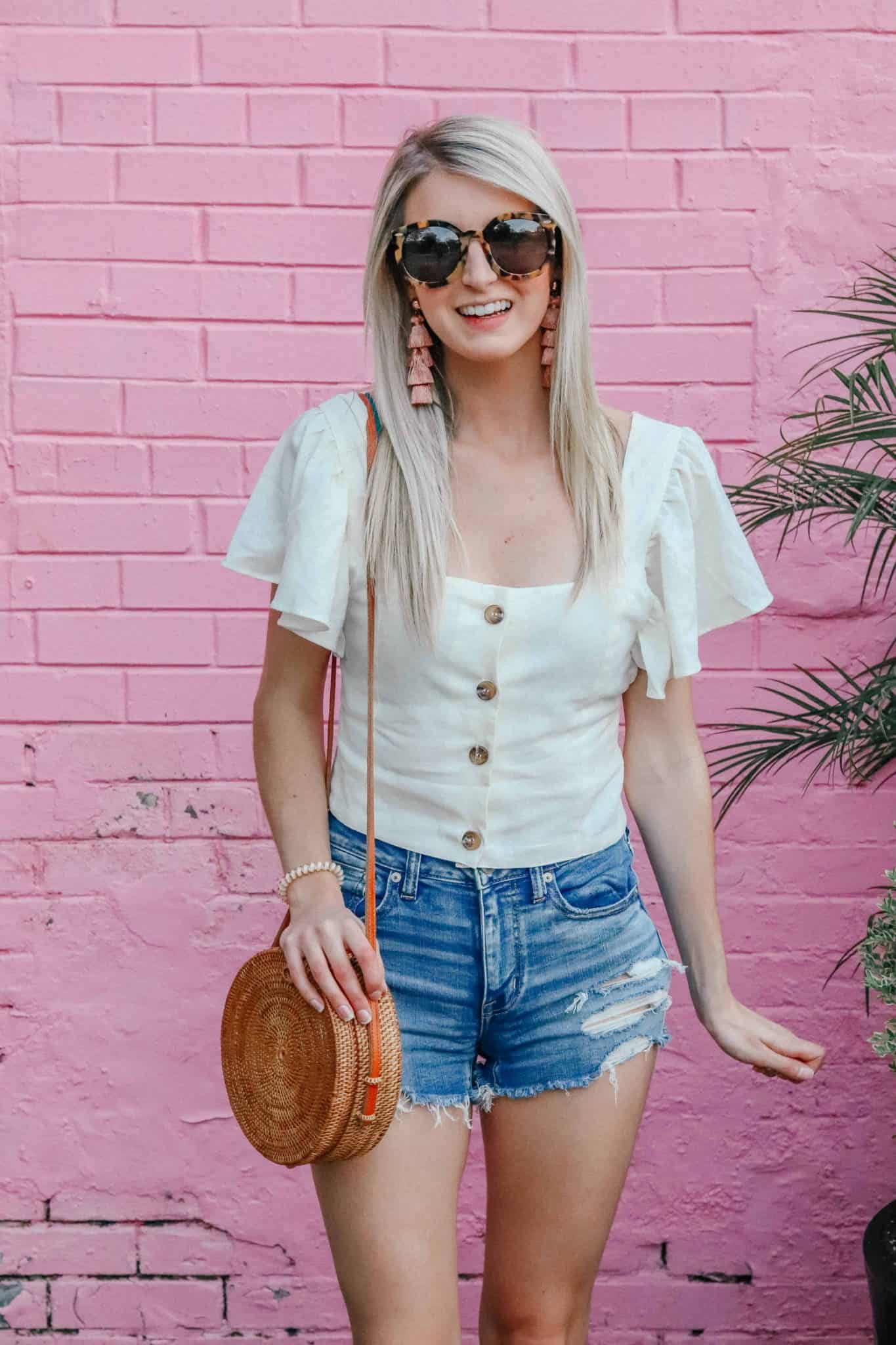 What a Day Ruffle Sleeves Crop Top - 2 Colors