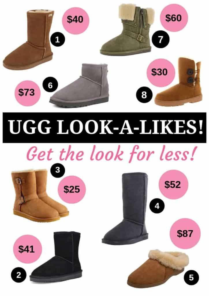 ugg boots, UGG look-a-likes, uggs, ugg boots, ugg slippers, look for less, uggs for less, ugg boot dupes, ugg dupes, fashion blogger, Prada & Pearls