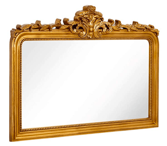 Anthropologie mirror, anthro mirror, ornate gold mirror, Anthropologie mirror dupe, Anthropologie dupe, gold mirror, Anthropologie home decor 