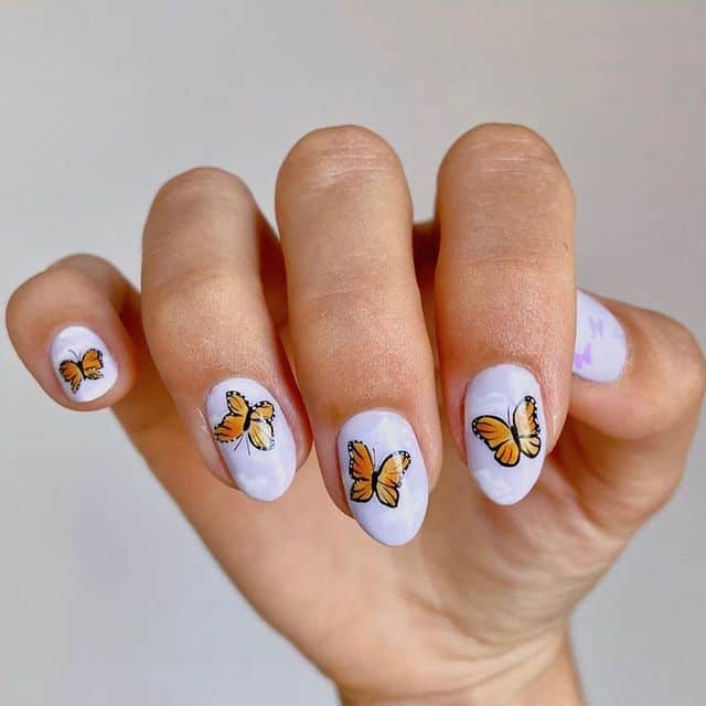 spring nail art, spring nails, spring nail designs, spring nail ideas, spring nail colors, butterfly nail art, butterfly nails, butterfly nails short, purple nails