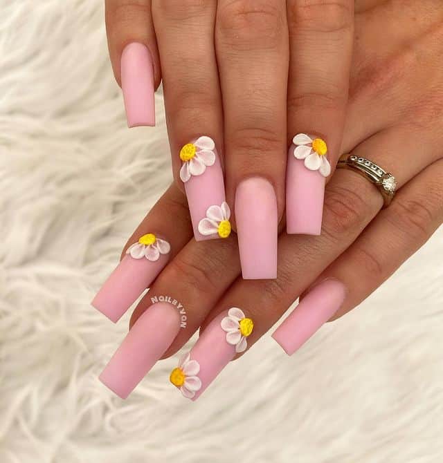 spring nail art, spring nails, spring nail designs, spring nail ideas, spring nail colors, floral nail designs, floral nail art, floral nails, coffin nails, coffin nail designs, pink nails, pink nail designs