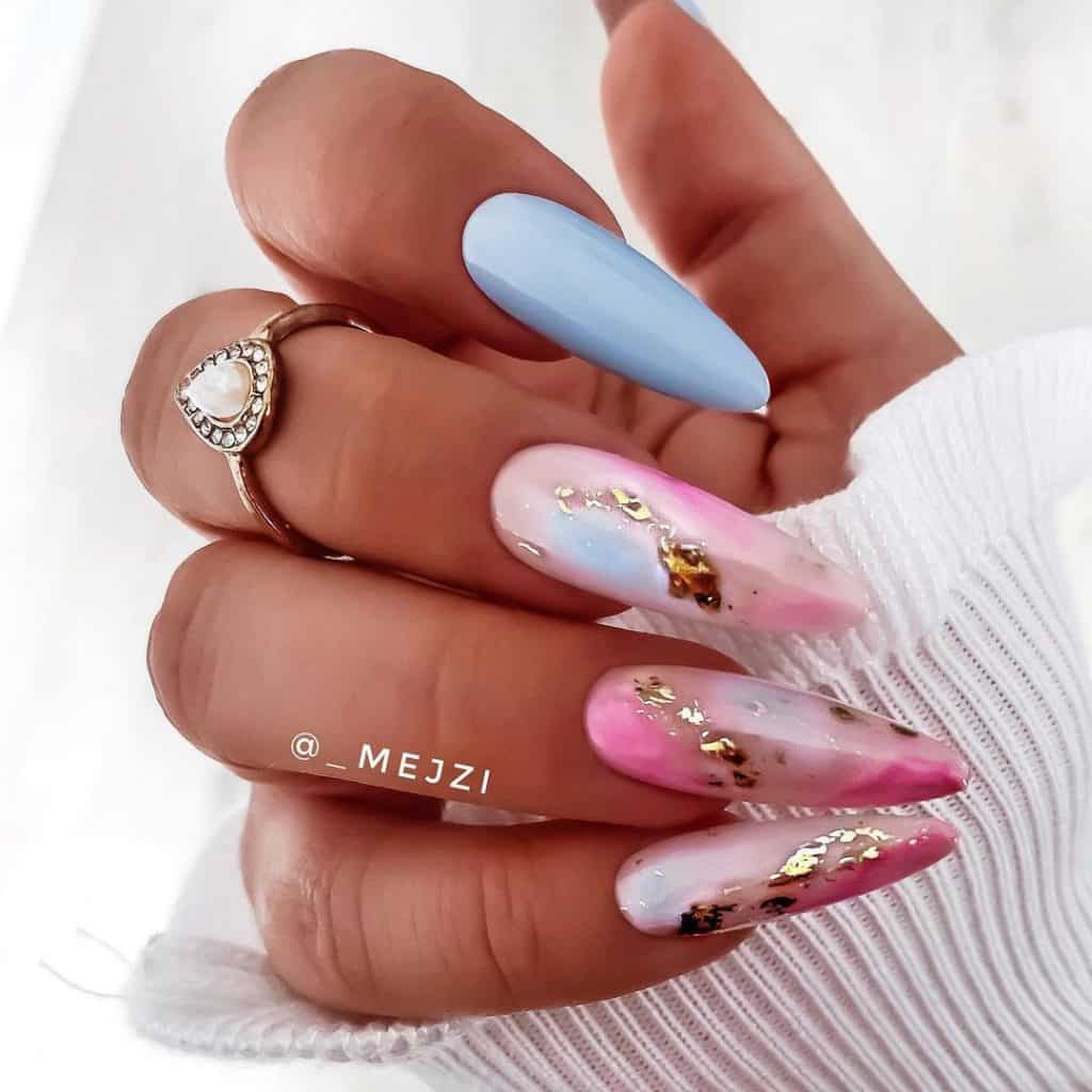 spring nail art, spring nails, spring nail designs, spring nail ideas, spring nail colors, pink nails, blue nails, abstract nail art, abstract nails, abstract nail designs