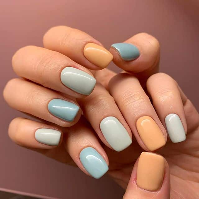 spring nail art, spring nails, spring nail designs, spring nail ideas, spring nail colors, blue nails, blue nail designs, blue nail art, blue nail ideas, blue nails short, short nails, pastel nails