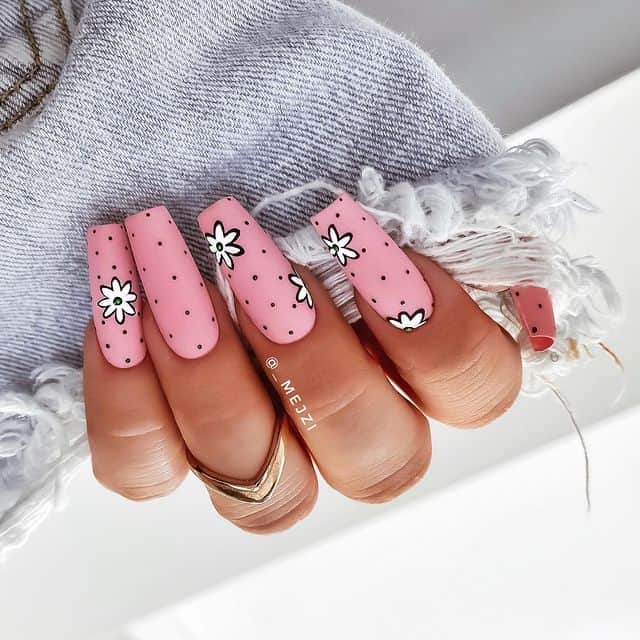 pink nails, pink nail designs, floral nail designs, floral nail art, floral nail designs simple, spring nails, spring nail design, pink nail art, spring nails 2024