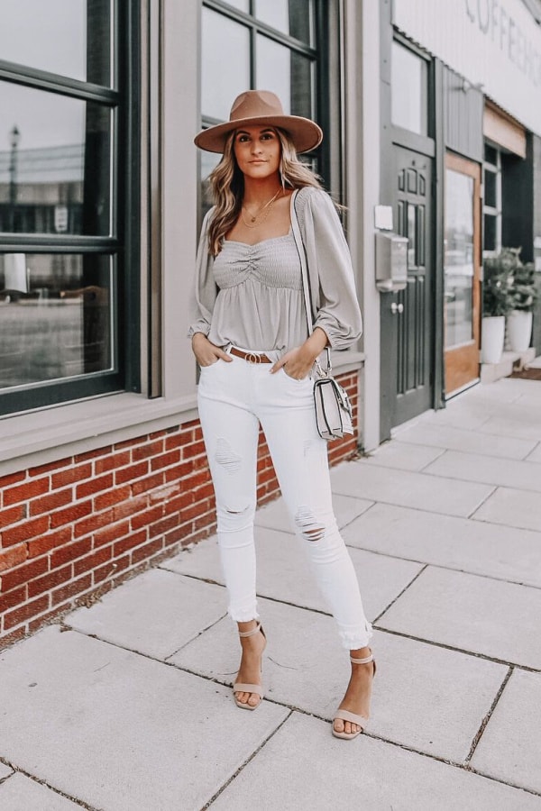 spring outfits, casual spring outfits 2021, spring outfits, cute spring outfits, spring outfits women, white denim outfit, white jean outfit, neutral outfit