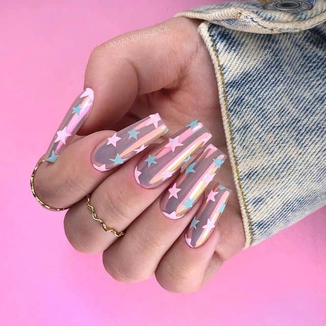 star nail designs, star nail art, star nails short, star nail ideas, star nails acrylic, nail art 