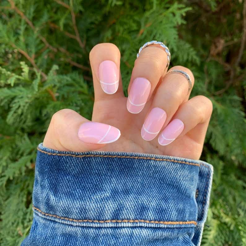 pink nails, pink nail art, pink nail designs, pink nail ideas, pink nails acrylic, pink nail polish, spring nails, line nail art