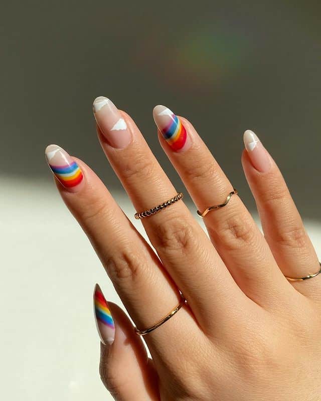 rainbow nails, rainbow nail art, rainbow nails acrylic, rainbow nails design, rainbow nail art designs, rainbow nail tips