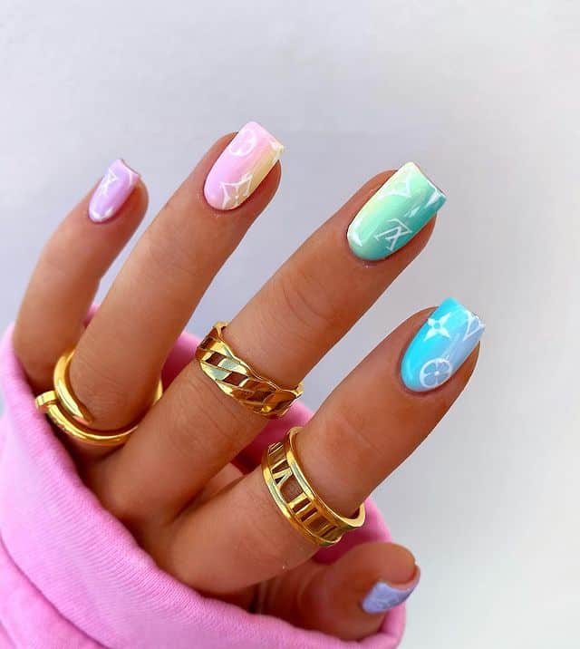 rainbow nails, rainbow nail art, rainbow nails acrylic, rainbow nails design, rainbow nail art designs, rainbow nail tips