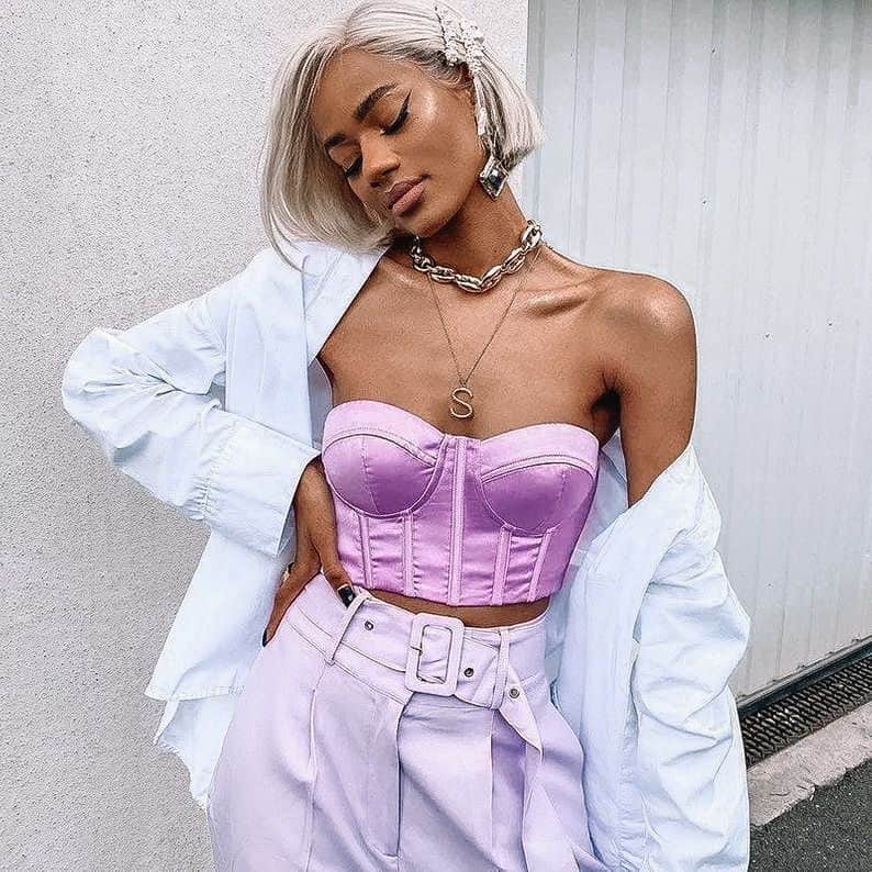 corset outfit, corset, corset top outfit, corset outfit aesthetic, corset top, corset outfit ideas, corset outfit street style, purple corset, purple corset outfit 