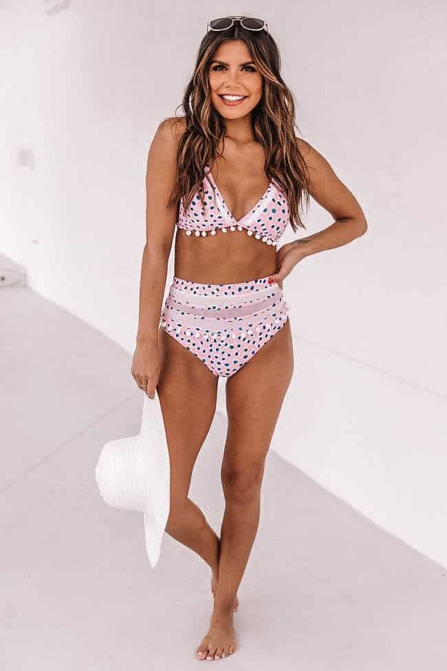 summer swimwear, summer swimsuit outfits, summer swim, summer swimwear aesthetic, summer swimsuit outfits, summer swimsuits 2021, leopard swimsuit, polka dot swimsuit, pink swimsuit