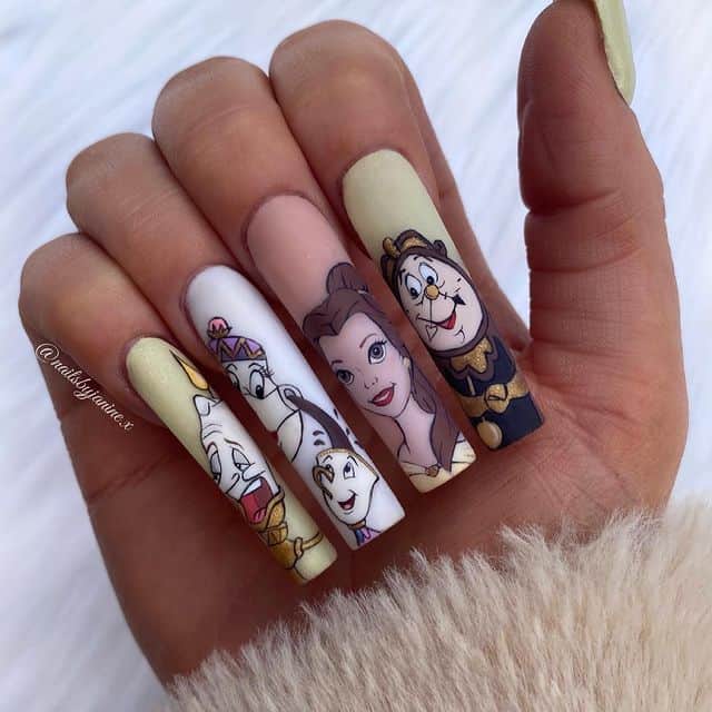 50+ Magical Disney Nails To Give You Inspiration! - Prada & Pearls