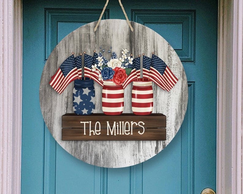 4th of July, 4th of July decorations, 4th of July wreath, 4th of July wreaths for front door, 4th of July wreath DIY, patriotic wreath, patriotic wreath ideas, patriotic wreaths for front door