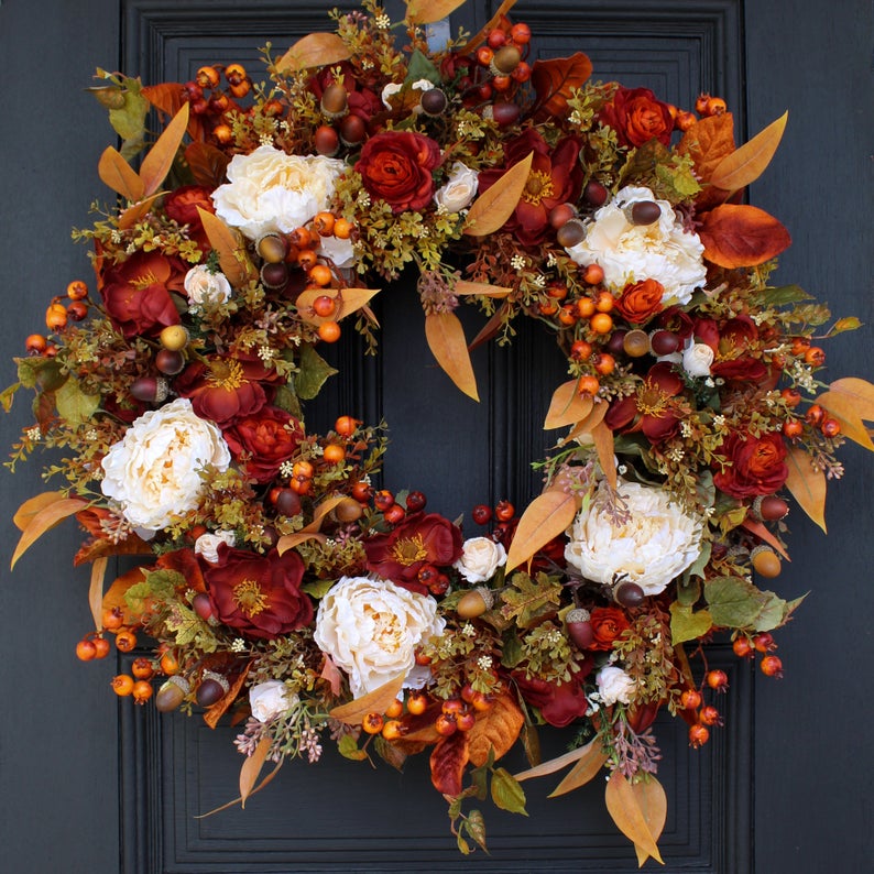 fall wreath, fall wreaths, fall wreaths for front door, fall wreath ideas DIY, fall wreath ideas, autumn wreaths, autumn wreath diy, autumn wreath or front door