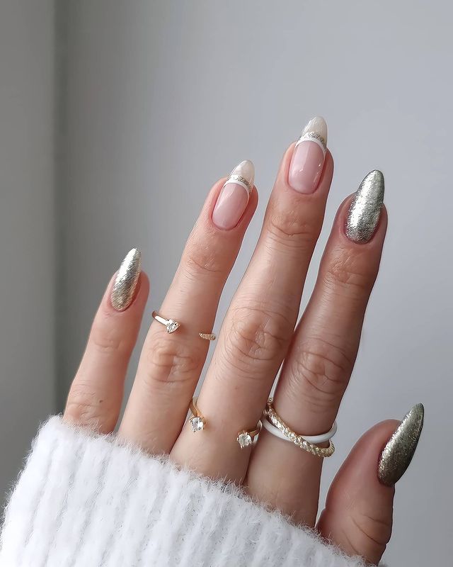 New Years nails, New Years nails acrylic, New Years nails design, New Years nails short, New Years nails 2021, New Years nails gel, New Years nails almond, New Years nails simple, New Years nails acrylic glitter, New Years nail designs, New Years nail art, New Years nail ideas, silver nails