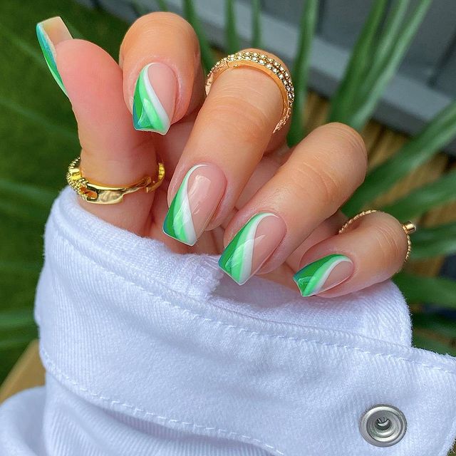 green nails, st patricks day nails, green nails acrylic, green nail designs, green nails ideas, green nail art, green nails aesthetic, green nail polish, green nails short, green nails coffin, green nails acrylic coffin, green nails designs, green nails aesthetic, green nails ideas, green nails almond, green nails designs, swirl nails, ombre nails, gradient nails 