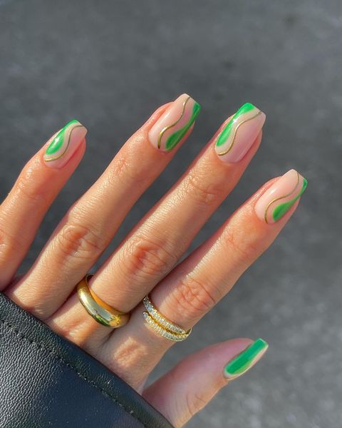 green nails, green nails acrylic, green nails ideas, green nails aesthetic, green nails designs, green nails short, green nails acrylic long, green nails acrylic long, green nails coffin, green nails almond, swirl nails, swirl nails green, swirl nails, swirl nails green
