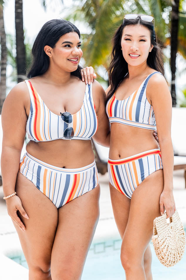 two piece swimsuits, two piece swimwear, two piece swimsuit aesthetic, two piece swimsuit pose ideas, bikini poses, bikini, bikini outfit, bikini aesthetic, plus size swimsuit, plus size swimwear, plus size swim, plus size swimwear outfit, swimsuit 2022 trends, swimsuits for body types, swimsuit for big tummy, striped bikini, striped swimsuit