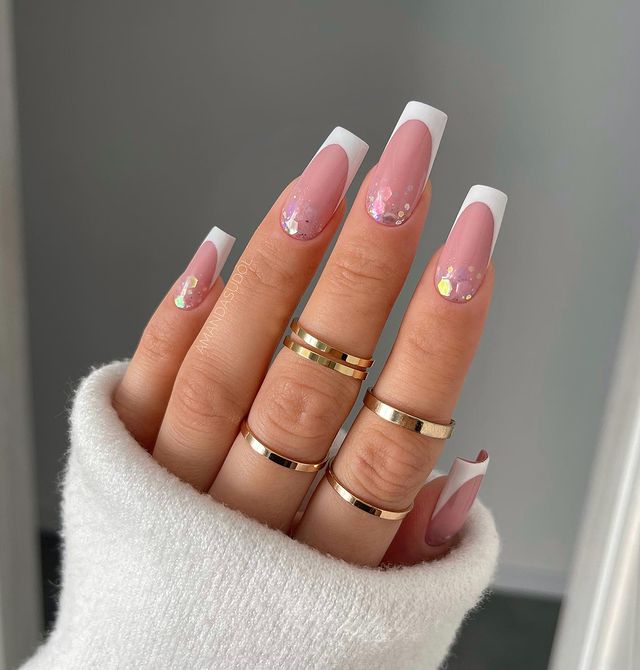 prom nails, prom nail acrylic, prom nails silver, prom nails acrylic classy, prom nails short, prom nails acrylic short, prom nail ideas, prom nail art, prom nails aesthetic, french tip nails, glitter nails, glitter nails ideas, glitter nails square, glitter nails aesthetic