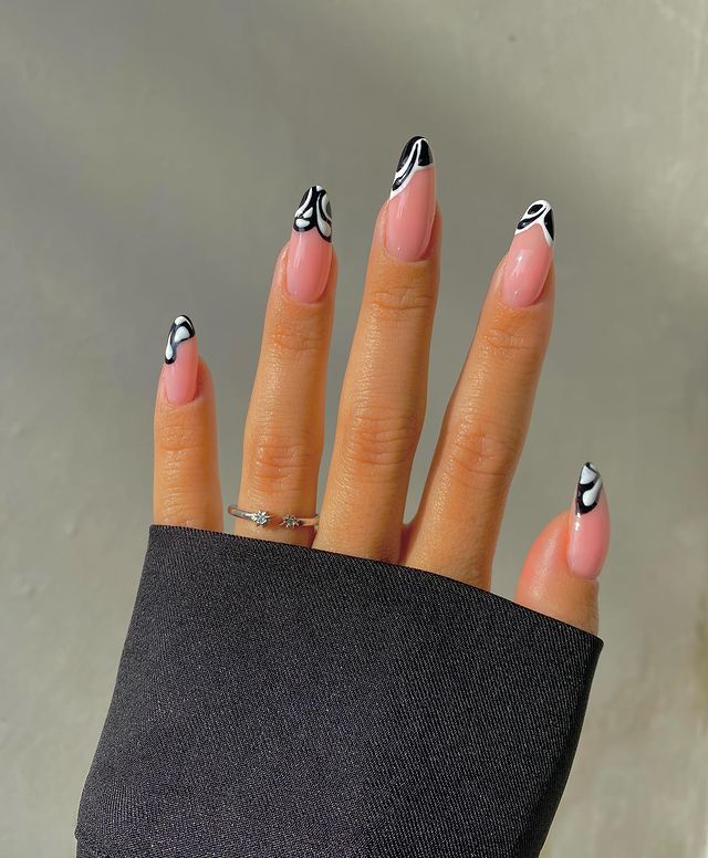 Y2K nails, y2k nails acrylic, y2k nails acrylic long, y2k acrylic short, y2k nails simple, y2k nail designs, y2k nail art, y2k nail ideas, y2k nails simple, black and white nails, butterfly nails 