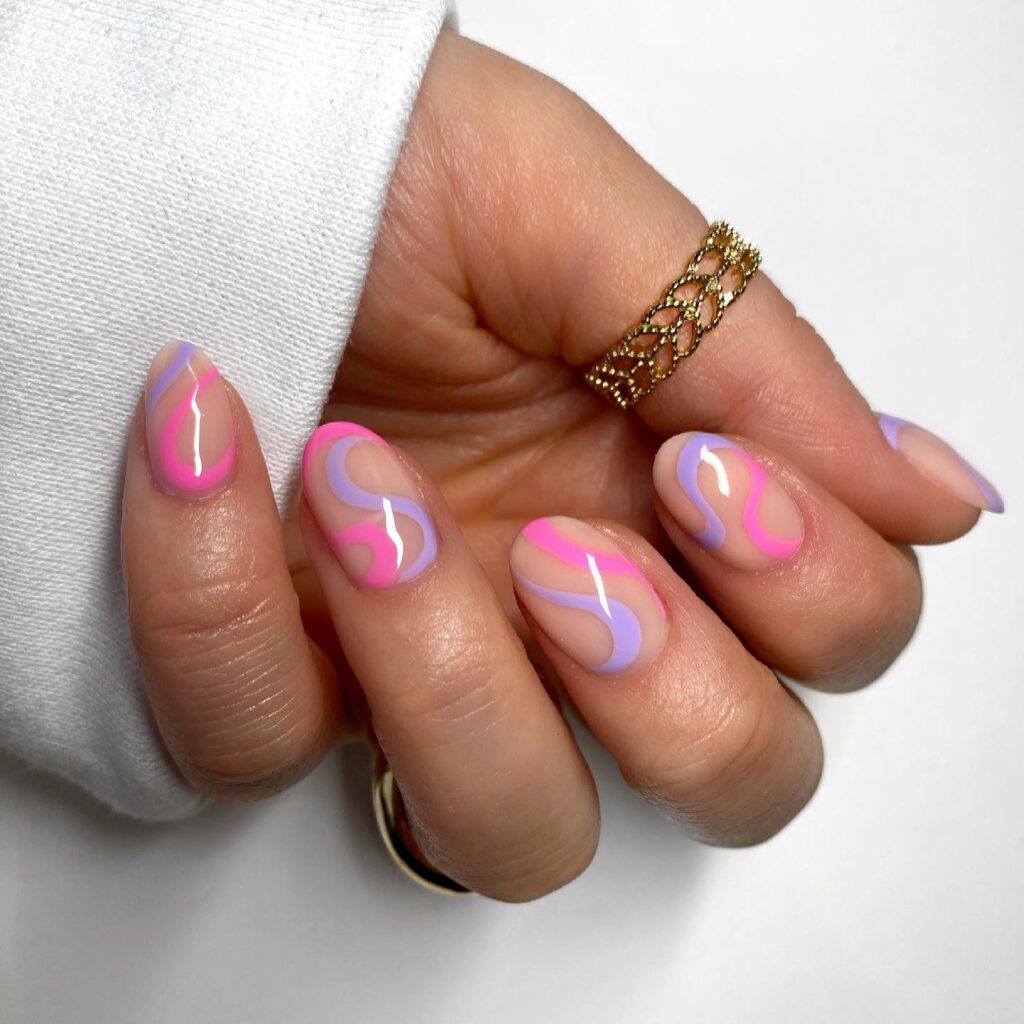 pink swirl nails, pink swirl nails short, pink swirl nails almond, swirl nails acrylic, swirl nails summer, swirl nails pink, pink swirl nails acrylic, pink swirl nails ideas, pink swirl nails designs, pink nails, pink nails ideas, pink swirl nails ideas acrylic, pink and purple nails, almond nails