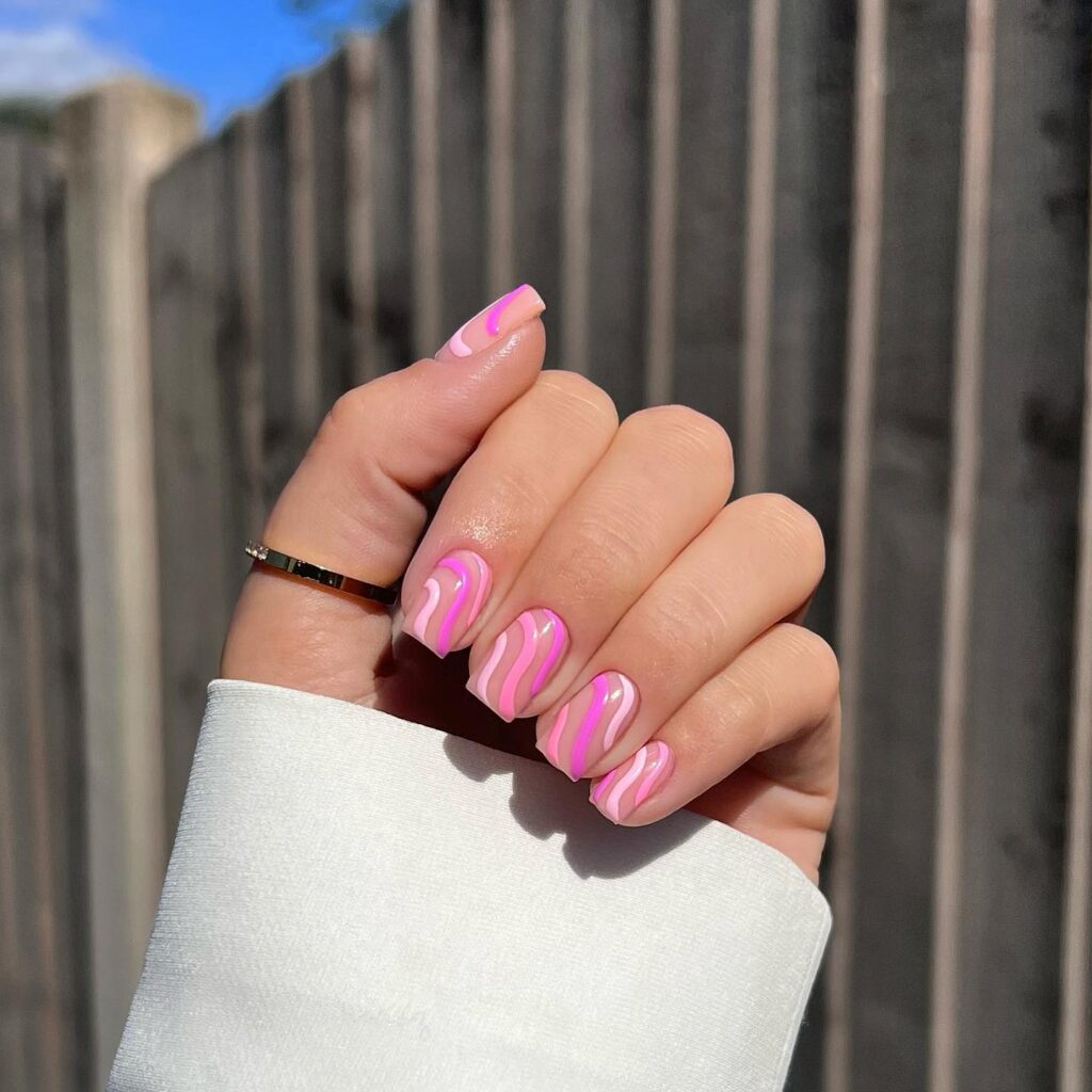 pink swirl nails, pink swirl nails short, pink swirl nails almond, swirl nails acrylic, swirl nails summer, swirl nails pink, pink swirl nails acrylic, pink swirl nails ideas, pink swirl nails designs, pink nails, pink nails ideas, pink swirl nails ideas acrylic, gradient nails, gradient nails with designs, short nails, square nails