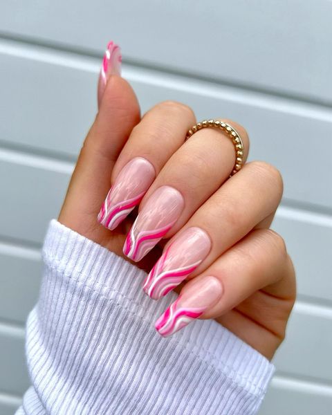 pink swirl nails, pink swirl nails short, pink swirl nails almond, swirl nails acrylic, swirl nails summer, swirl nails pink, pink swirl nails acrylic, pink swirl nails ideas, pink swirl nails designs, pink nails, pink nails ideas, pink swirl nails ideas acrylic, french tip nails, french tip nails pink, gradient nails, gradient nails pink