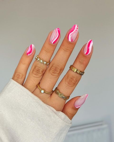 pink swirl nails, pink swirl nails short, pink swirl nails almond, swirl nails acrylic, swirl nails summer, swirl nails pink, pink swirl nails acrylic, pink swirl nails ideas, pink swirl nails designs, pink nails, pink nails ideas, pink swirl nails ideas acrylic, almond nails pink, polka dot nails