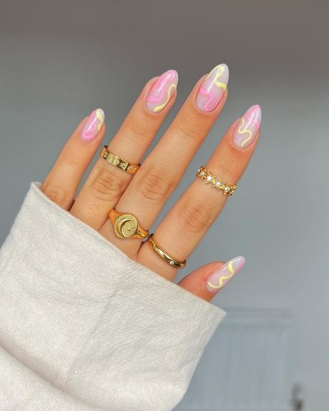 pink swirl nails, pink swirl nails short, pink swirl nails almond, swirl nails acrylic, swirl nails summer, swirl nails pink, pink swirl nails acrylic, pink swirl nails ideas, pink swirl nails designs, pink nails, pink nails ideas, pink swirl nails ideas acrylic, pastel nails