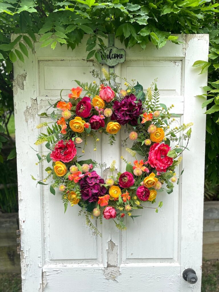 floral wreaths, floral wreaths for front door, floral wreath decor ideas, wreaths for front door, wreath ideas, wreath ideas summer, summer wreath ideas