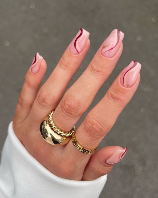 burgundy nails, burgundy nails acrylic, swirl nails, burgundy nails acrylic design, burgundy nails short, burgundy nail designs, burgundy nail ideas, burgundy nail polish