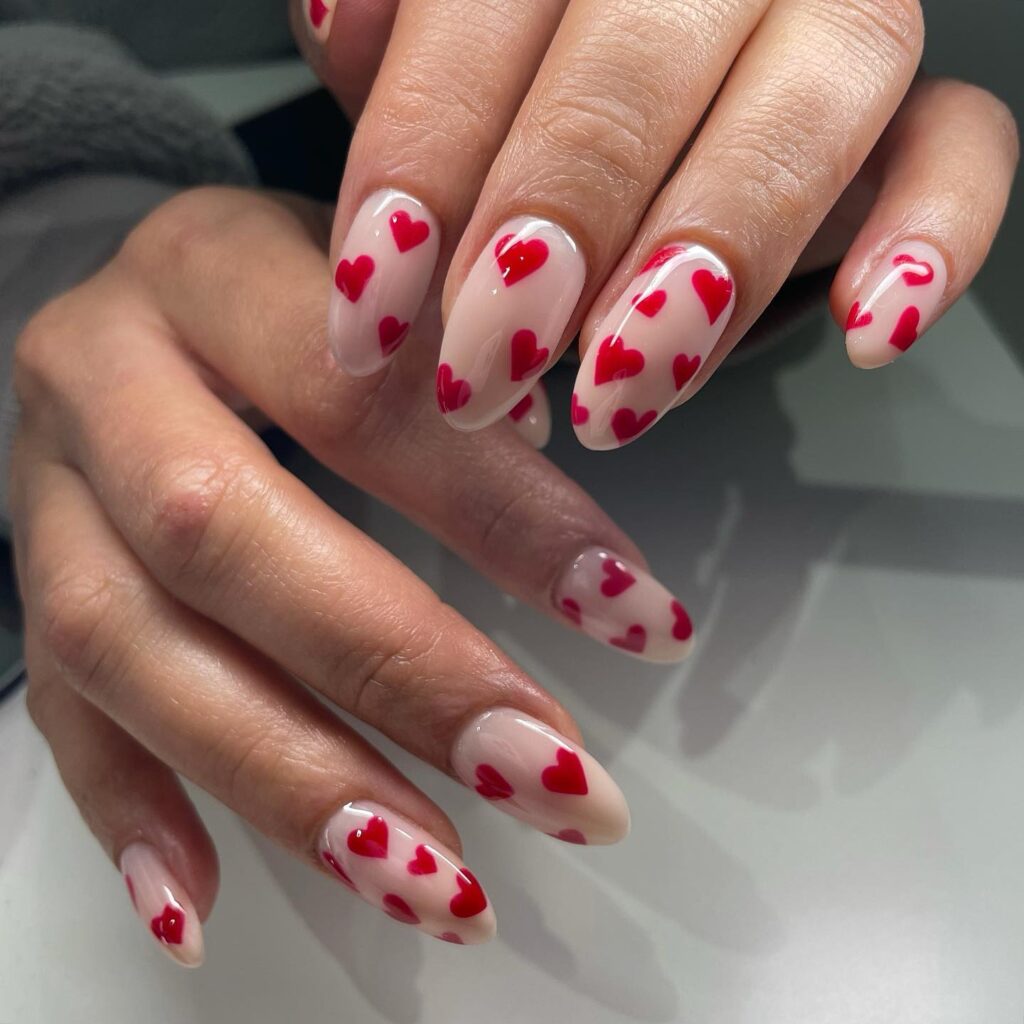 Layered Heart Manicures : Sweetheart Nail Art