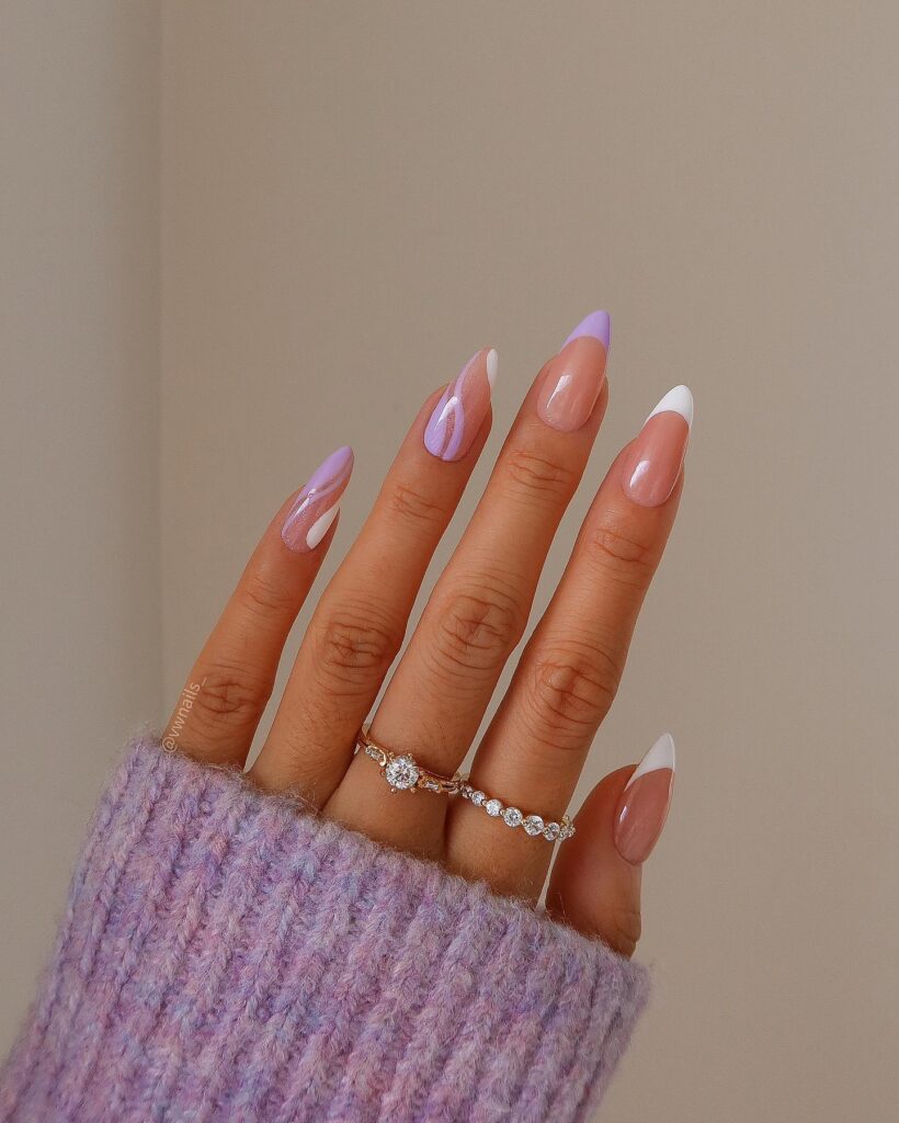 lavender nails, lavender nail designs, lilac nails, lavender nails with designs, lavender nails acrylic, lavender nails short, lavender nails almond, lavender nails ideas, lavender nail designs, lavender nail art, purple nails, swirl nails