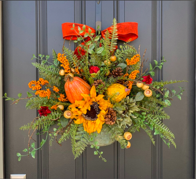 Fall wreaths, fall wreaths for front door, fall wreaths for front door autumn, fall wreaths 2023, fall wreath ideas, fall wreaths autumn, pumpkin wreath, sunflower wreath