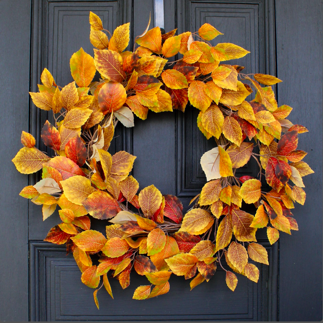 fall wreath, fall wreaths, fall wreaths for front door, fall wreath ideas DIY, fall wreath ideas, autumn wreaths, autumn wreath diy, autumn wreath or front door, fall leaves wreath, fall leaf wreath
