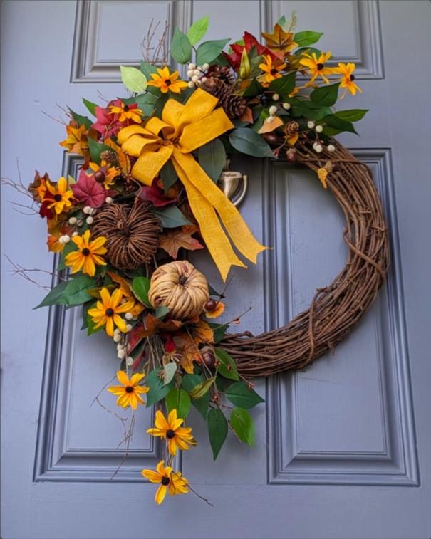 fall wreath, fall wreaths, fall wreaths for front door, fall wreath ideas DIY, fall wreath ideas, autumn wreaths, autumn wreath diy, autumn wreath or front door, fall pumpkin wreath