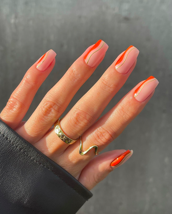 orange nails, orange nails acrylic, orange nails ideas, orange nails short, orange nails design, orange nails inspiration, orange nails with design, orange nails gel, orange nail art, orange nail designs, orange nail polish, swirl nails