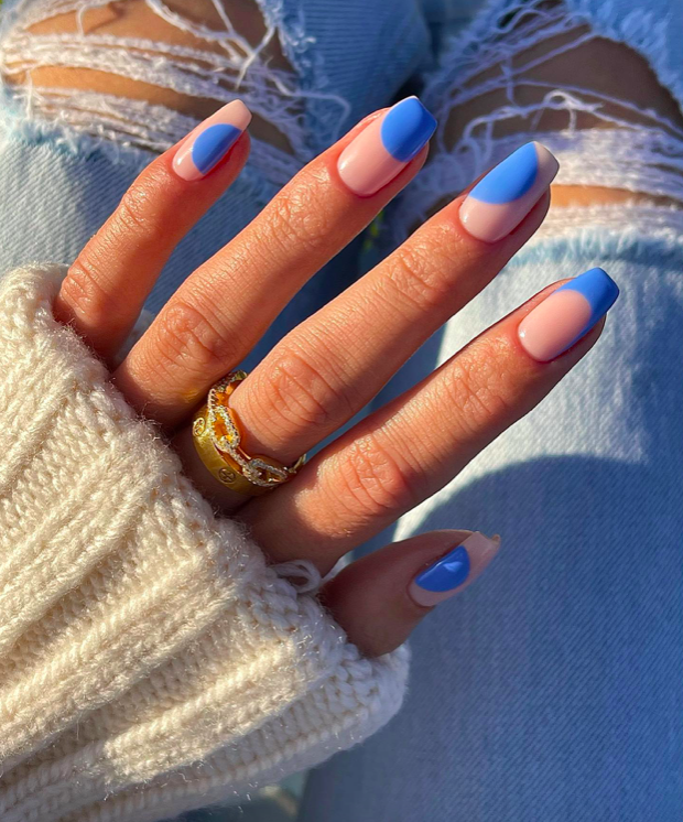 Blue nails, blue nails ideas, blue nails acrylic, blue nails with design, blue nails short, blue nails design, blue nails aesthetic, blue nail designs, blue nail art