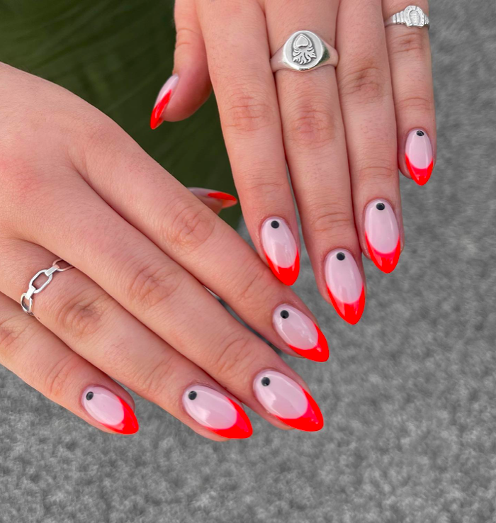 red nails, red nails acrylic, red nails ideas, red nails design, red nails short, red nails aesthetic, red nails trendy, red nail designs, red nail set, red nail designs, red nail art, French tip nails