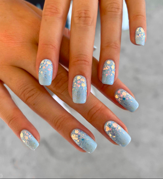 Blue nails, blue nails ideas, blue nails acrylic, blue nails with design, blue nails short, blue nails design, blue nails aesthetic, blue nail designs, blue nail art, sparkle nails