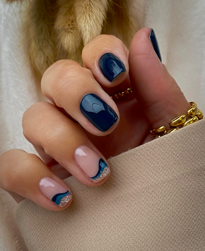 navy nails, navy blue nails, navy nails design, navy nails acrylic, navy nail ideas, navy nail art, navy nail polis, navy nails inspiration, navy blue nails acrylic, swirl nails, short nails