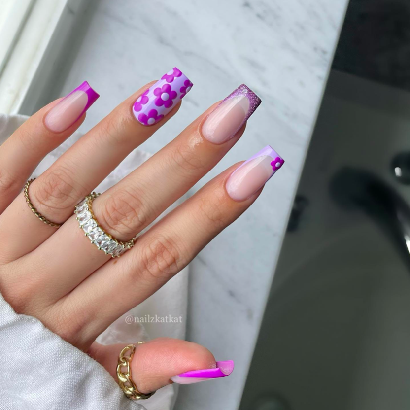 purple nails, purple nails acrylic, purple nails ideas, purple nails designs, purple nails short, purple nails inspiration, purple nails aesthetic, purple nails with design, purple nails simple, purple nail art, purple nail art designs, purple nails designs, floral nails, flower nails
