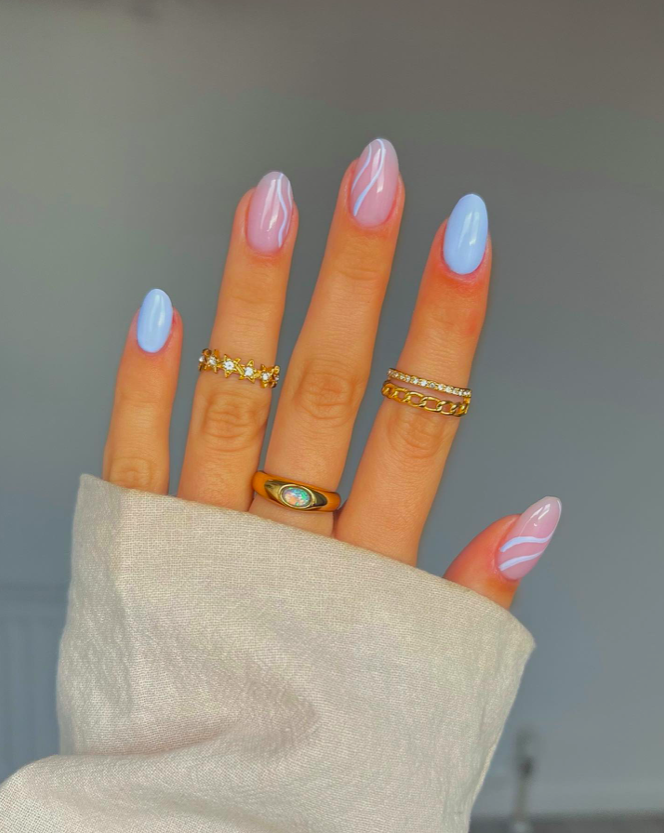 light blue nails, blue nails, light blue nails with design, light blue nails short, light blue nails acrylic, light blue nails ideas, light blue nail designs, light blue nail ideas, light blue nail art, swirl nails