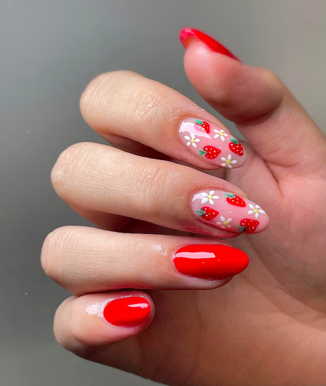 strawberry nails, strawberry nails acrylic, strawberry nails designs, strawberry nails acrylic almond, strawberry nails almond, strawberry nails simple, strawberry nail art, strawberry nail ideas